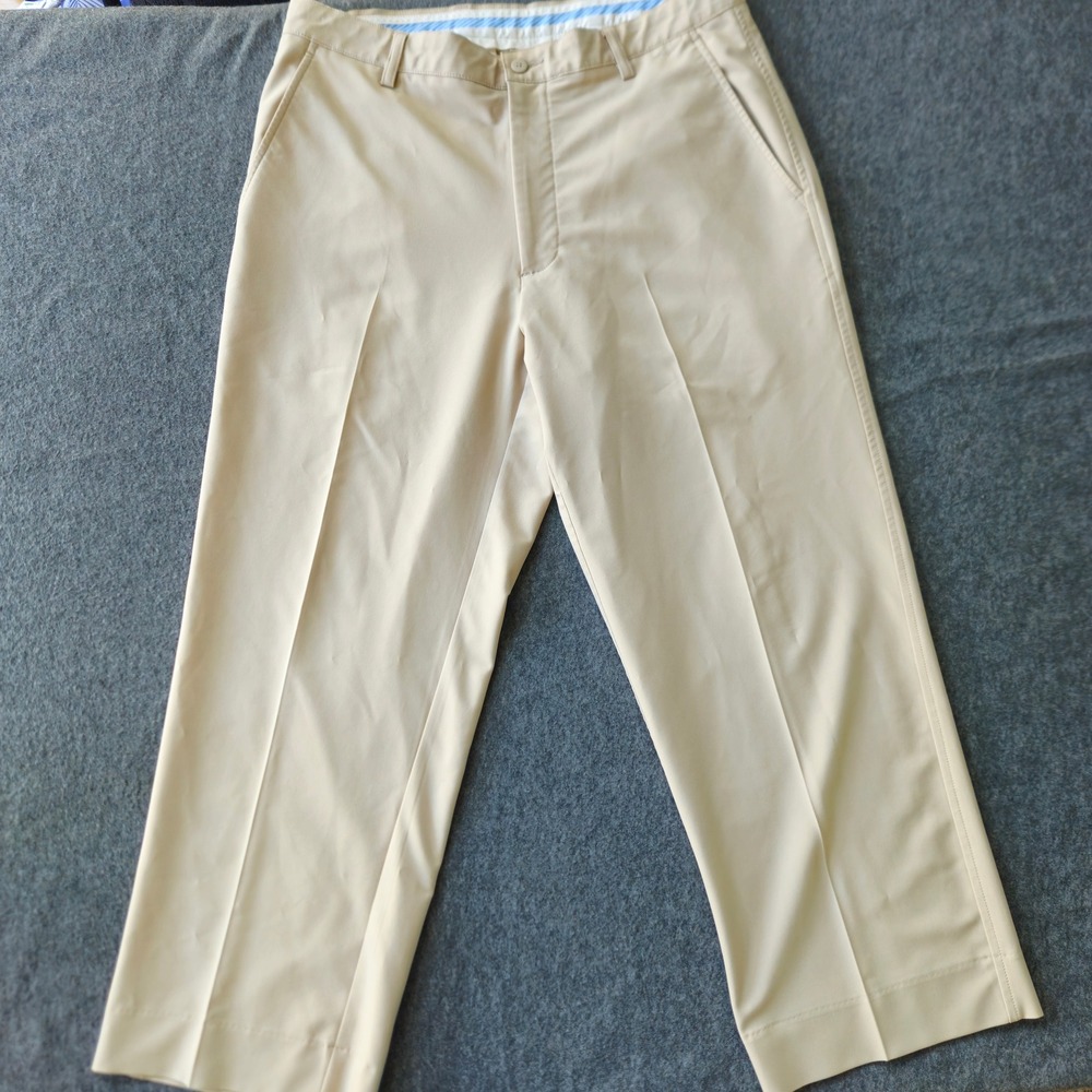 FootJoy Mens Performance Golf Pants Tan Khaki Stretch Flat Front 34x34 1009440
